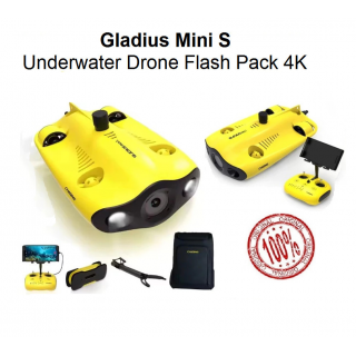 Gladius Mini S Underwater Drone Flash Pack 4K UHD Camera 100m - Gladius Mini S Drone Bawah Air